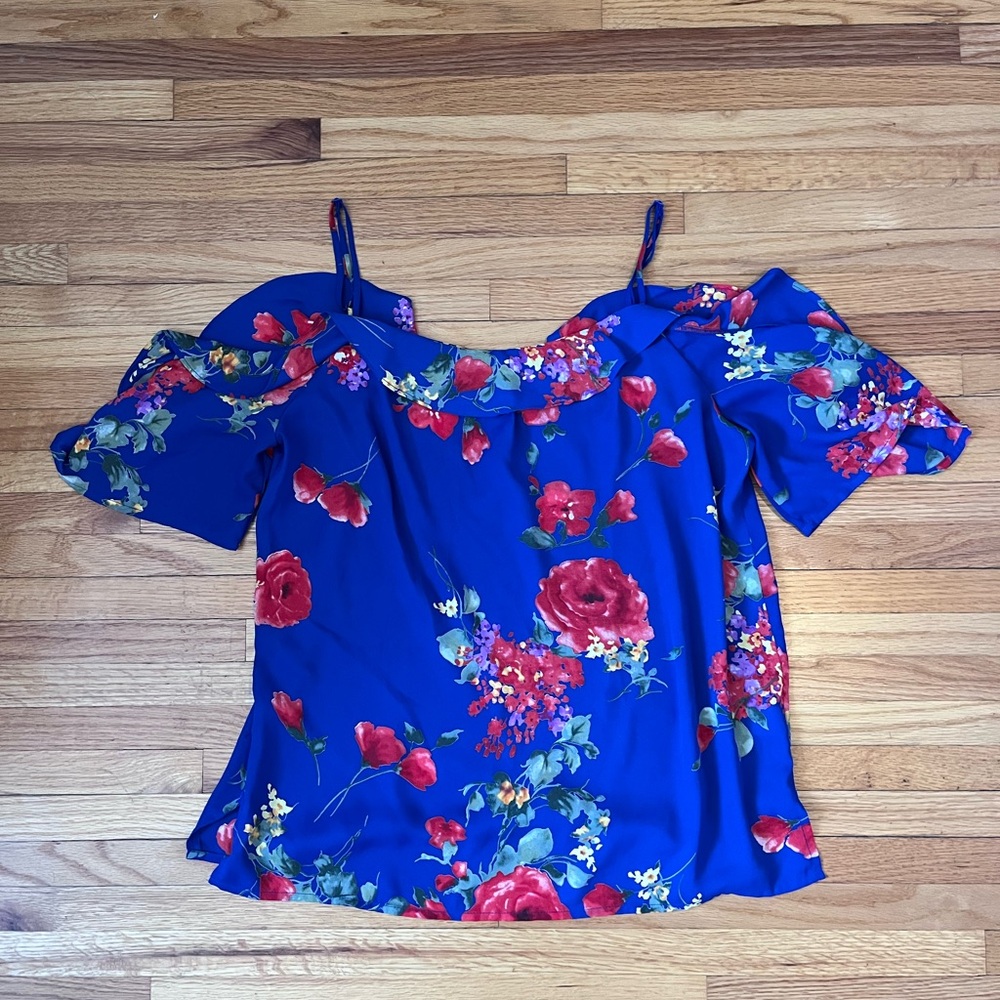 Floral Blue Women's Top